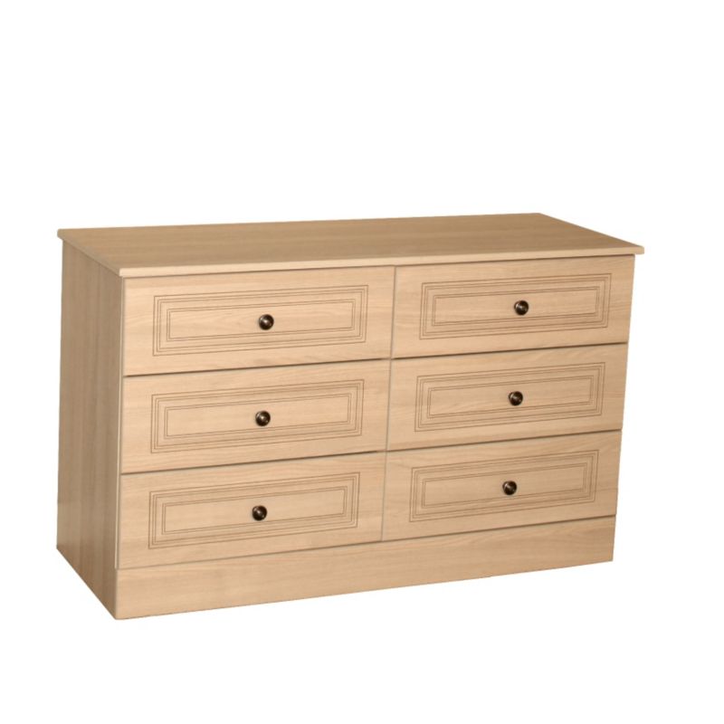 B&Q Romany Acacia Effect 6 Drawer Chest