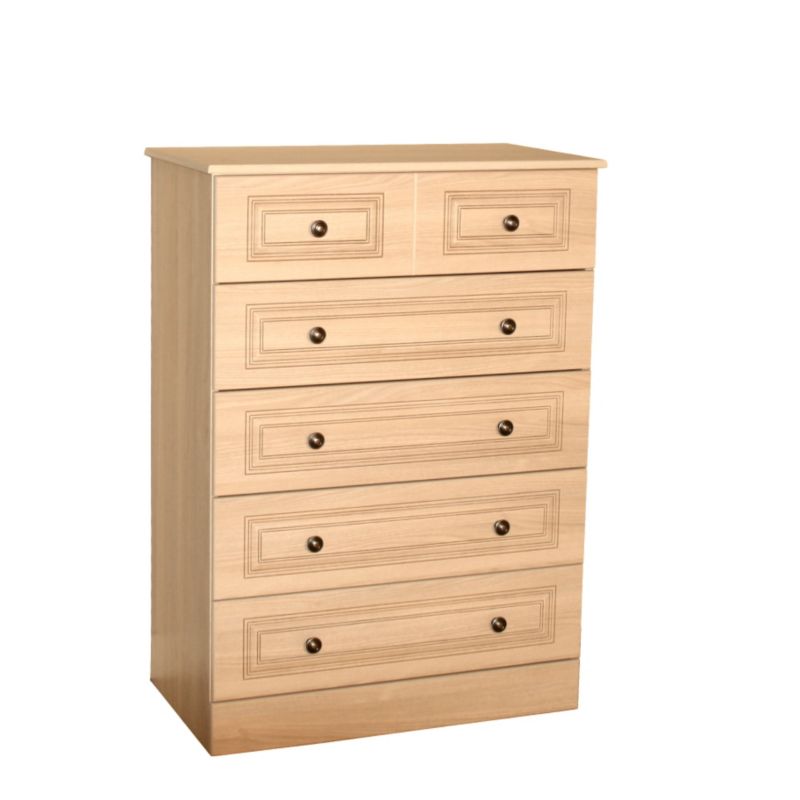 B&Q Romany Acacia Effect 2 Over 4 Drawer Chest
