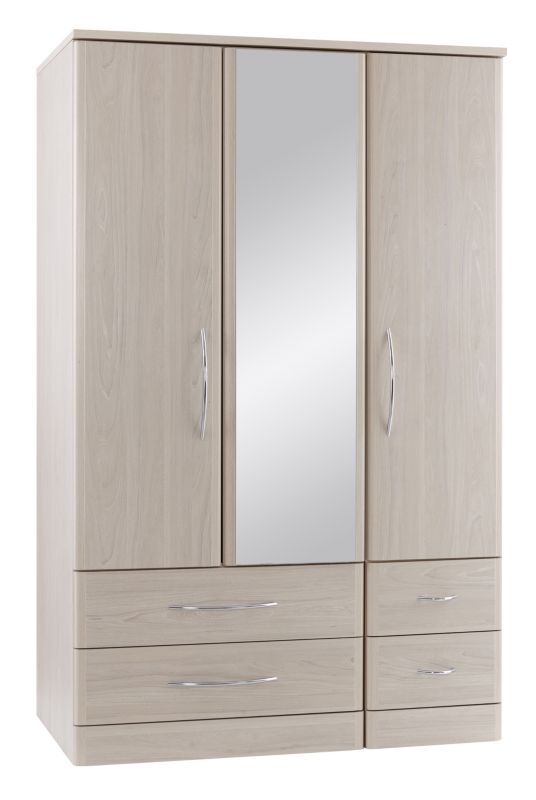 Lima 3 Door 4 Drawer Wardrobe Elm Effect