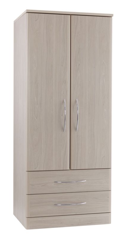 Lima 2 Door 2 Drawer Wardrobe Elm Effect