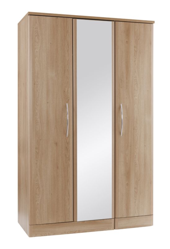 Lima 3 Door Wardrobe Oak Effect