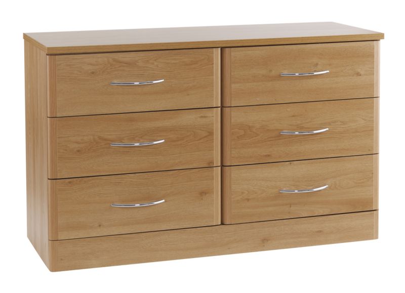 Lima Oak Effect 6 Drawer Chest