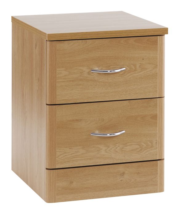 Oak Effect 2 Drawer Chest