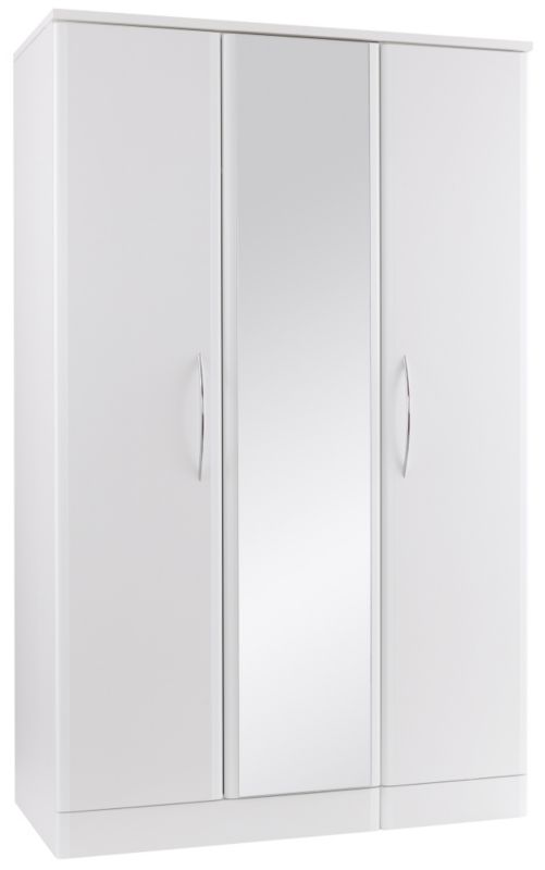 Lima White 3 Door Wardrobe