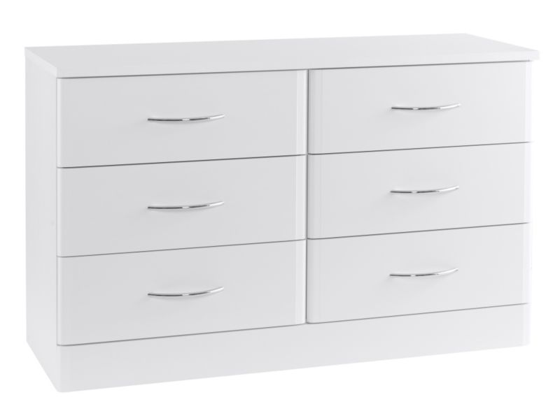 White 6 Drawer Chest