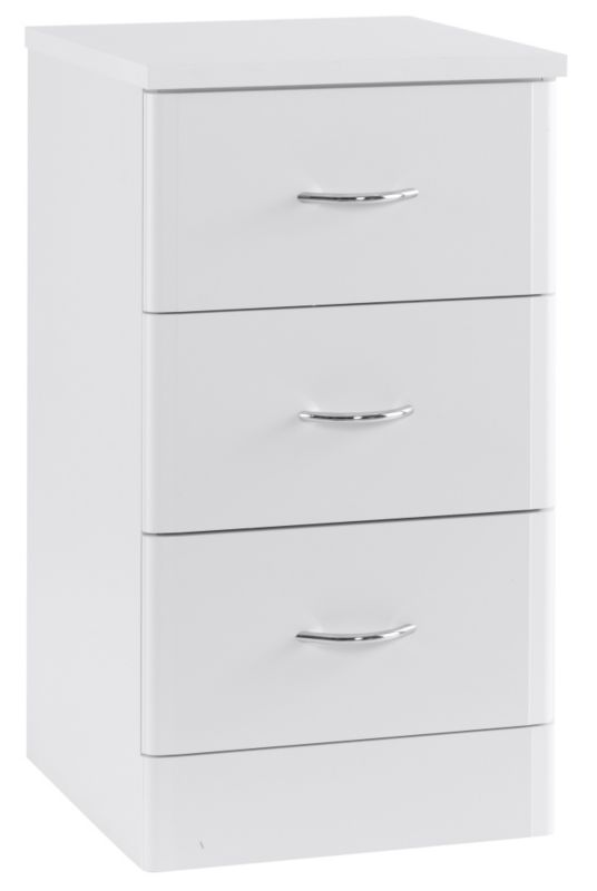 Lima White 3 Drawer Chest