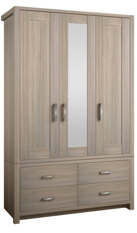 Elise 3 Door 4 Drawer Wardrobe Oak Effect