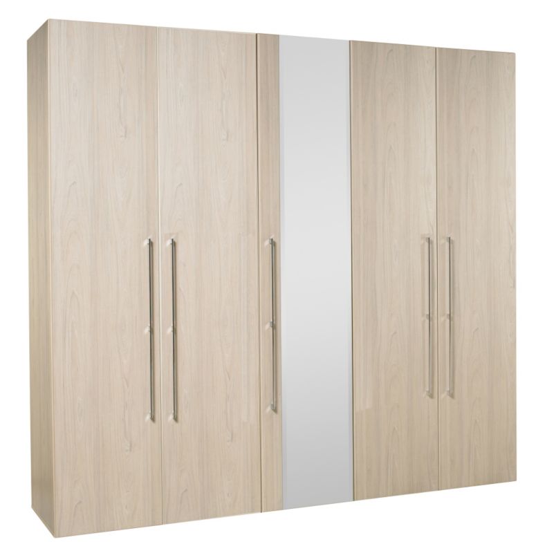 Urbino Swiss Elm Effect 5 Door Wardrobe