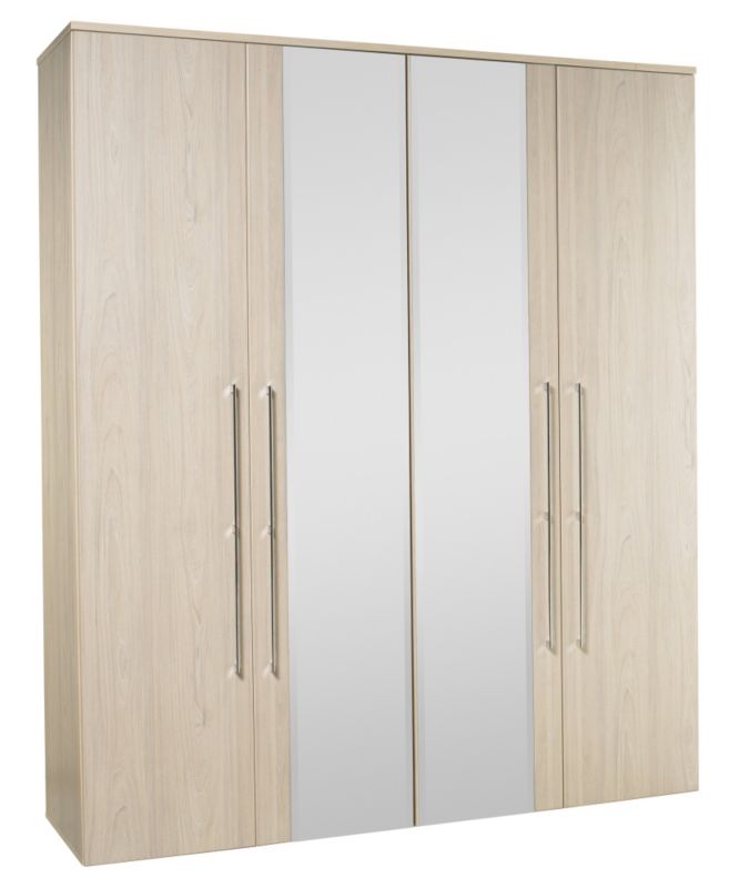 4 Door Wardrobe Swiss Elm Effect