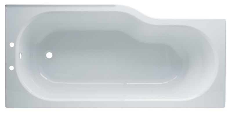 BandQ Right-Handed Showerbath White