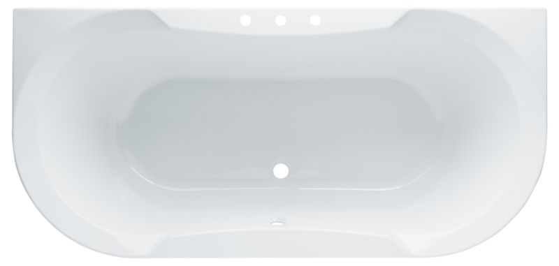 Rossini Shaped Acrylic Bath White