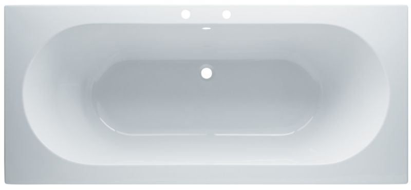 BandQ Nuance Acrylic Straight Bath White (L)1800 x (W)800mm