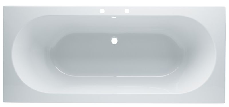 BandQ Nuance Acrylic Straight Bath White (L)1700 x (W)750mm