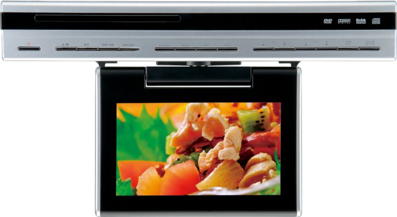 102quot Under Cabinet Flip Down LCD TV With DVD Player Black DTV1020