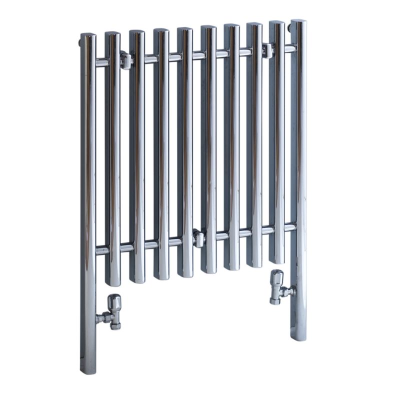 Kudox Vertice Decorative Radiator 1225BTU Chrome Coloured (H)800 x (W)600mm