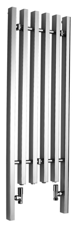 Kudox Kube Designer Radiator (H)1200 x (W)400 x (D)85mm Chrome Plated