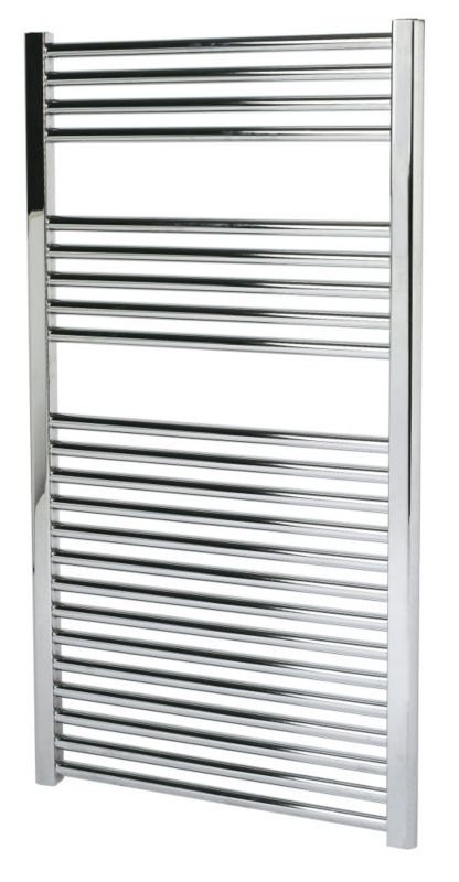 Flat Chrome Towel Radiator 1100 x 600mm