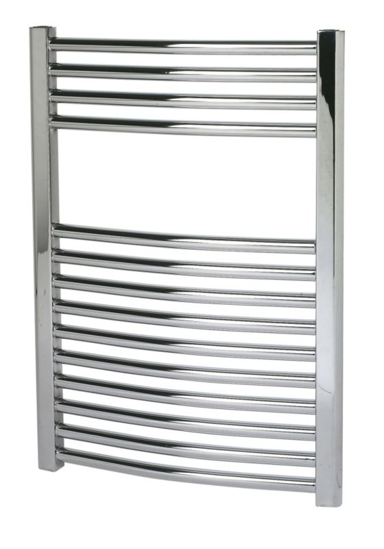 Kudox Curved Chrome Towel Radiator 700 x 500mm