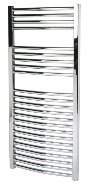 Curved Chrome Towel Radiator 500 x 1100mm