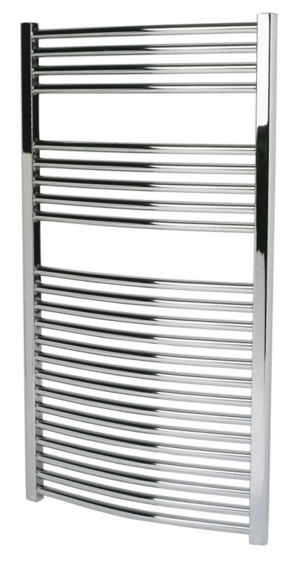 Kudox Curved Chrome Towel Radiator 1100 x 600mm