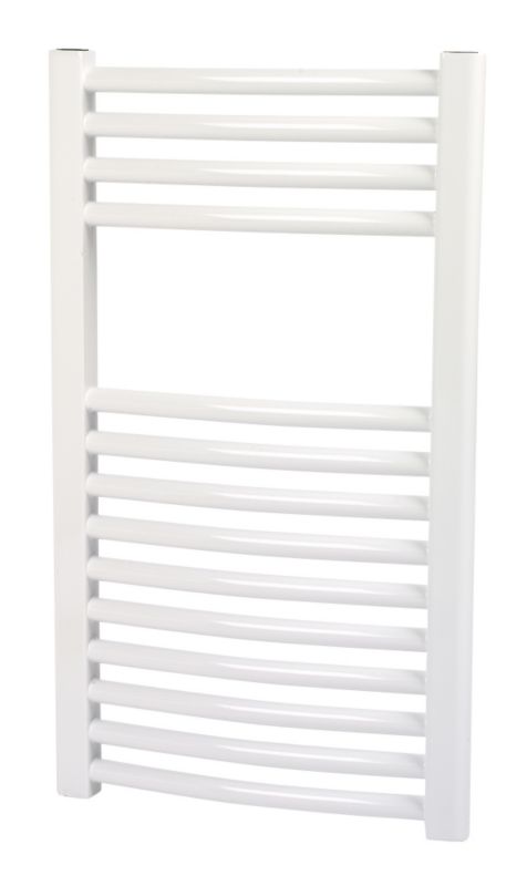 Curved White Towel Radiator 700 x 400mm