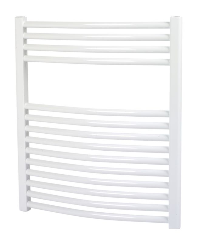 Kudox Curved White Towel Radiator 700 x 500mm