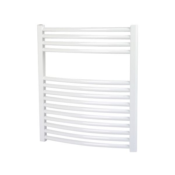 Curved White Towel Radiator 700 x 600mm