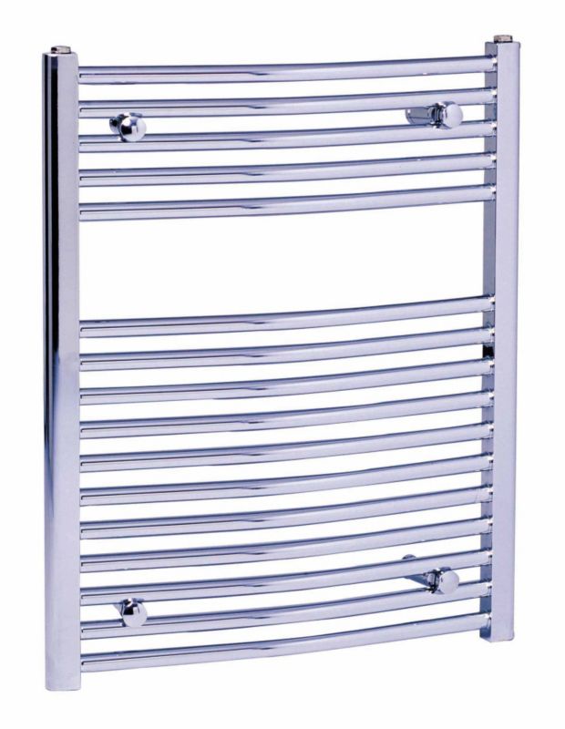 BandQ Curved Towel Warmer Chrome 600 x 750mm