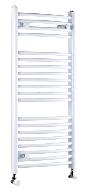 BandQ Curved Towel Warmer 1104 BTU White (H)974