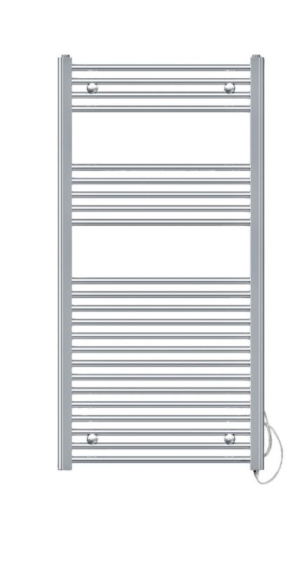 Kudox Flat Chrome Electric Towel Radiator 700 x