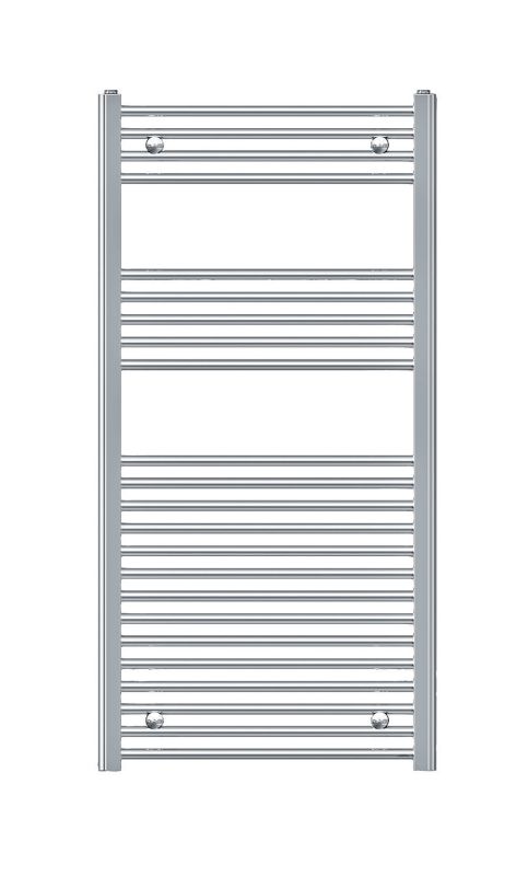 Kudox Curved Chrome Electric Towel Radiator 700