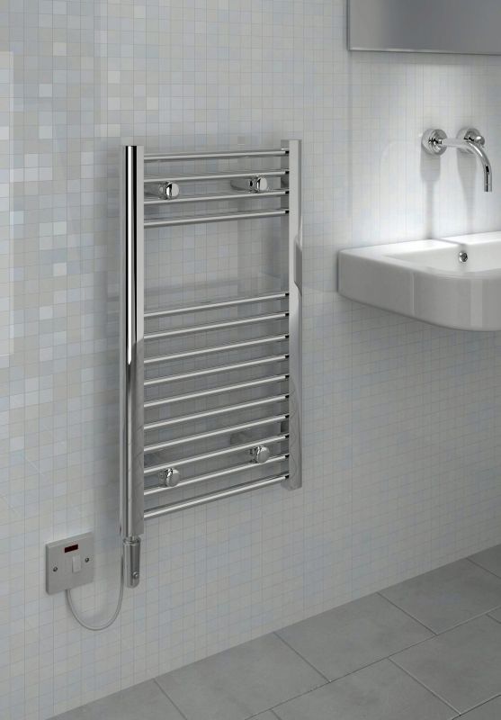 Kudox 400X700mm Thermostatic Electric T/Rail Flat Chrome