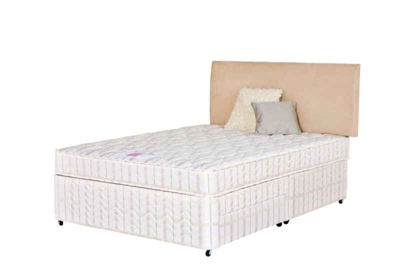 Layezee Lincoln Double Micro Quilt Mattress & 2 Drawer Divan (L)1900 x (W)1350mm