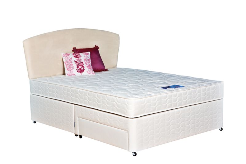 Silentnight Worcester Double Divan Bed mattress L190timesW135cm