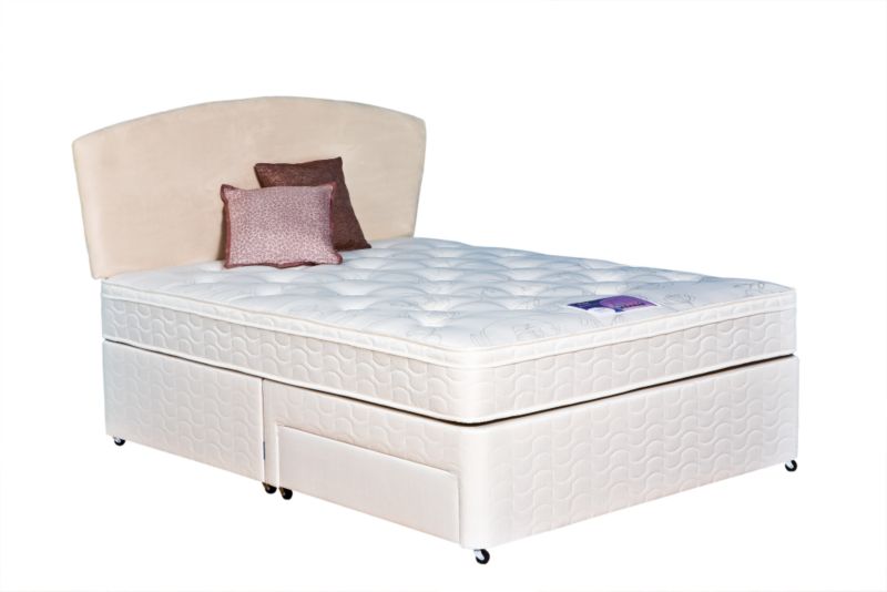 Silentnight Lichfield Single Supreme Mattress and Non Storage Divan L1900 x W900mm