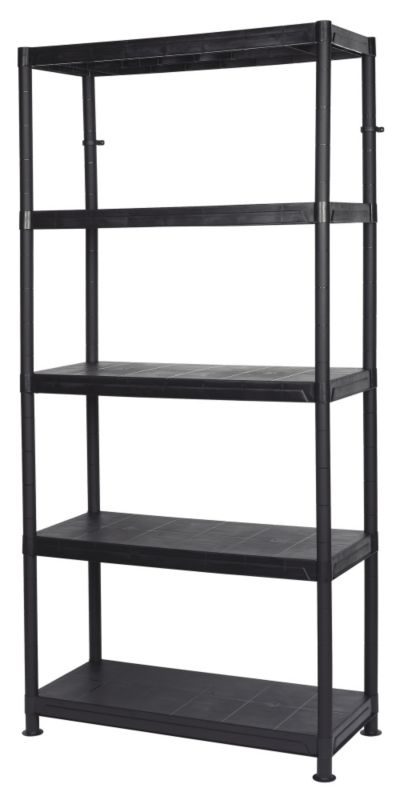 Plastic Shelving with 90kg Shelf Capacity 5 Tier