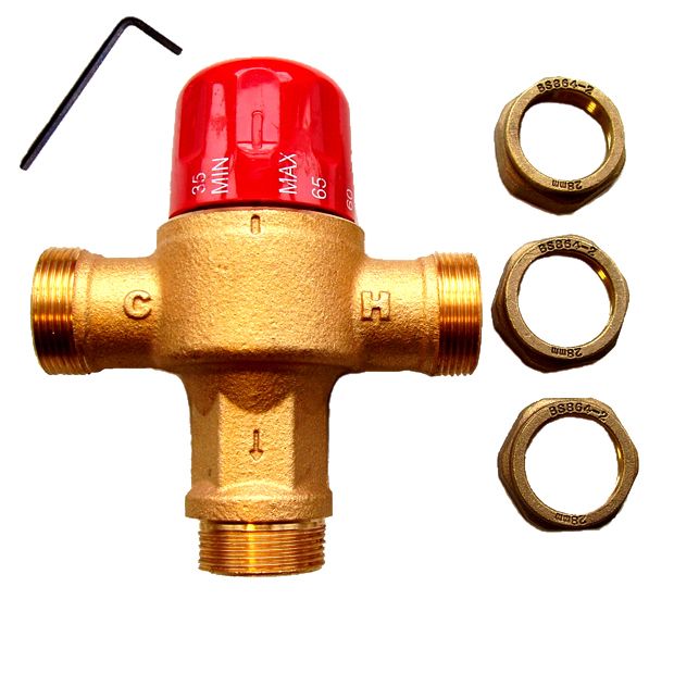 Solartwin Thermostatic Mixer Valve Kit 5001 Installed