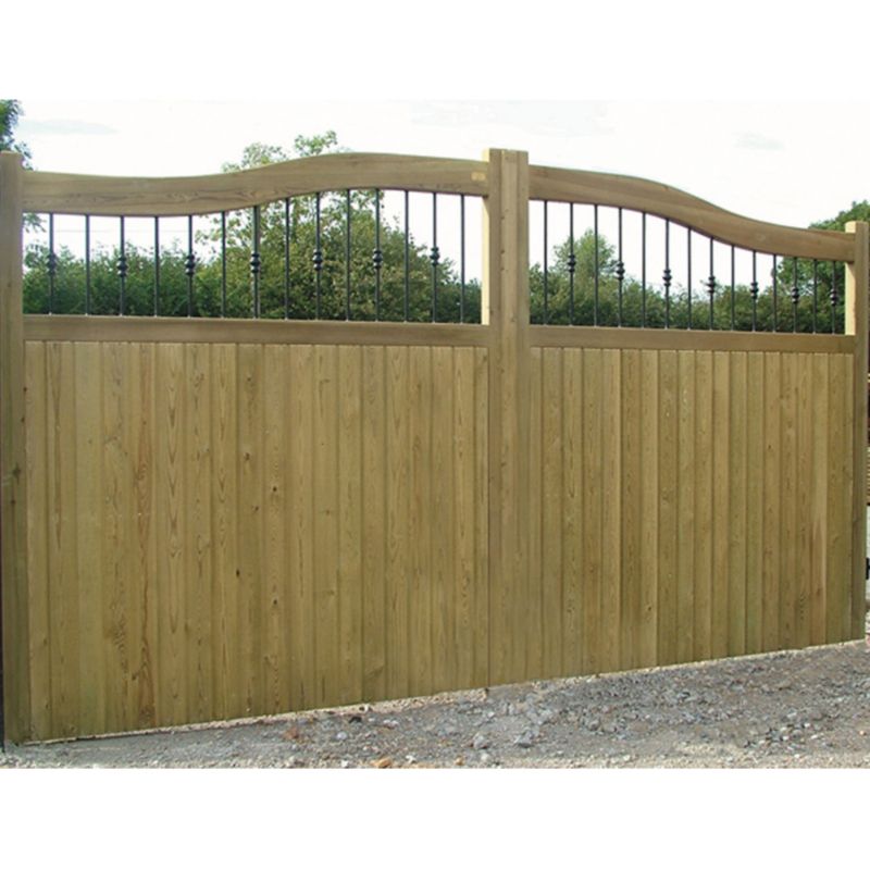 Hythe Railing Topper Courtyard Gate (H)1.8m x (W)3.1m