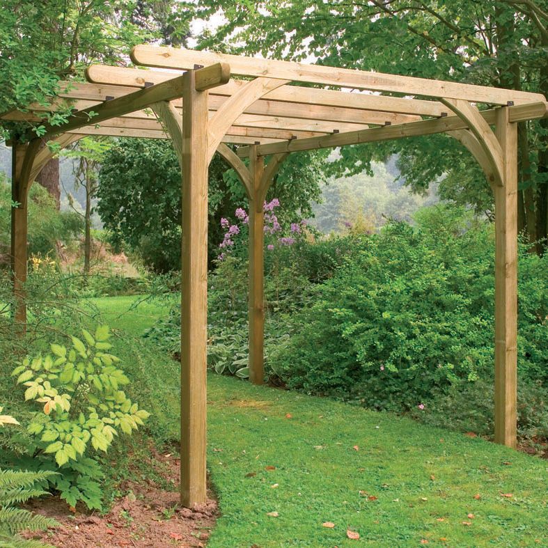 Alternative image for Blooma Wooden Rafter Pergola 7 x 7 - Home Delivered