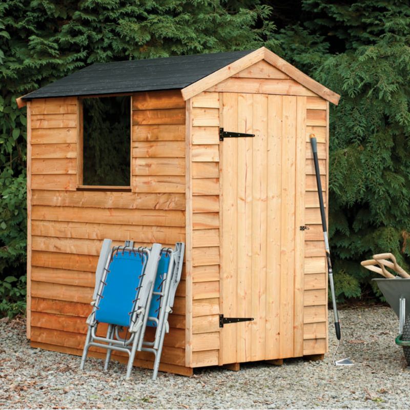 Blooma 6x4 Overlap Wooden Shed With Plastic Roof customer 