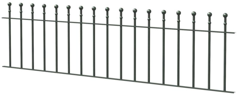 Alternative image for Blooma Ball Top Metal Railing with Fixings (H)0.45m x (W)1.81m