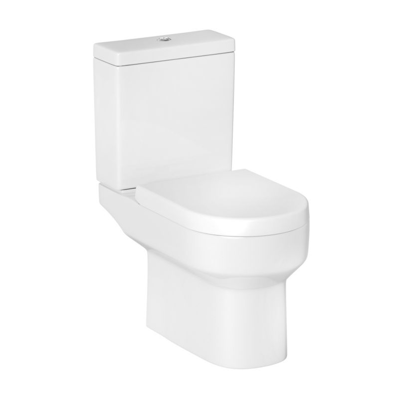 Cooke amp Lewis Alexas Modern Open Back Close Coupled Toilet with Soft Close Seat