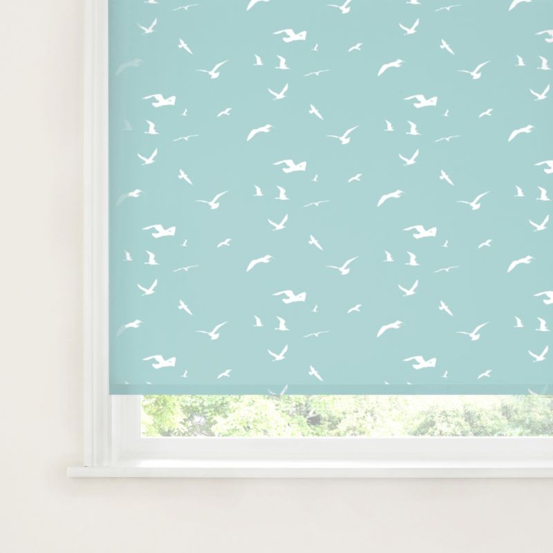 Colours Malus Seagulls Roller Blind in Blue