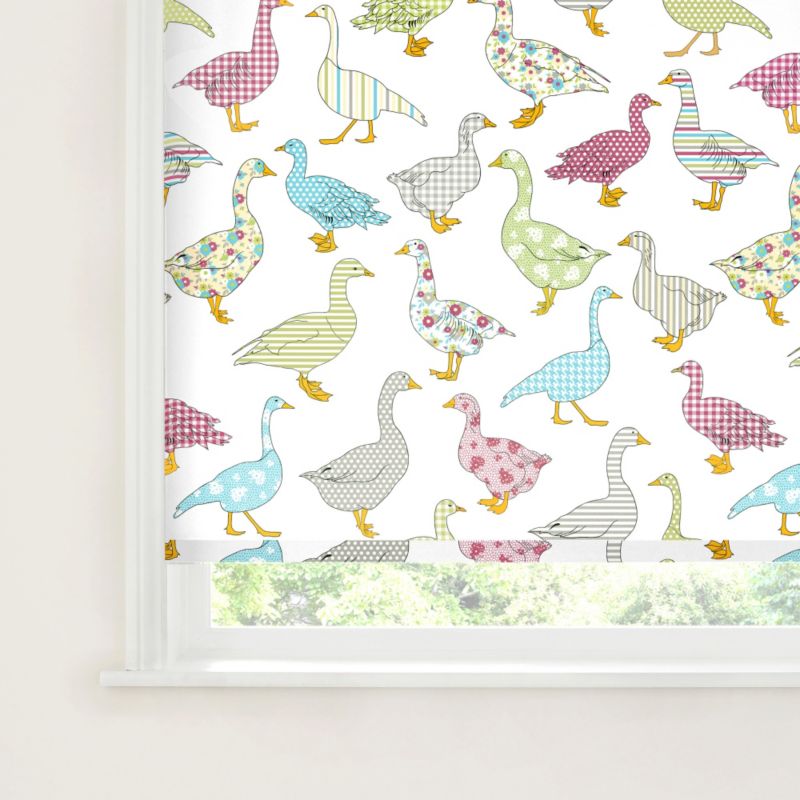 Colours Nerine Geese Roller Blind in Geese Kitchen Roller