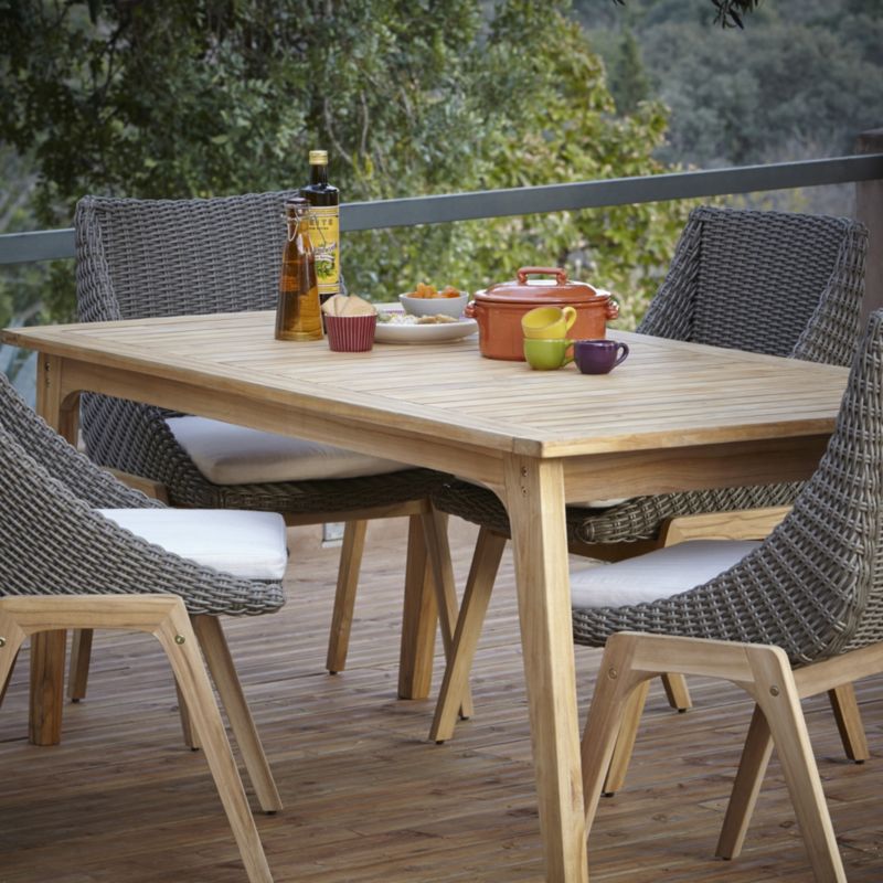 Retro Rattan Effect 4 Seater Dining Set