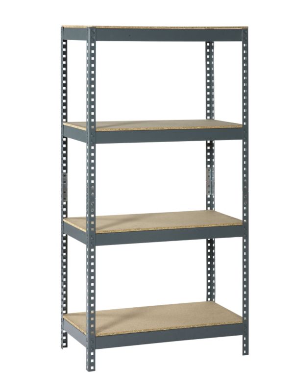 Avasco 4 Tier Boltless Shelf GalvanisedChipboard