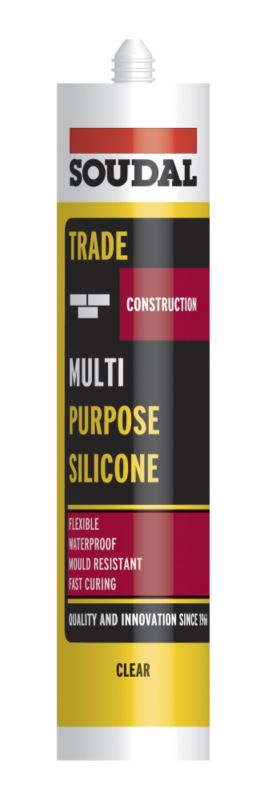 Soudal Trade Multi Purpose Silicone Sealant Clear 300ml