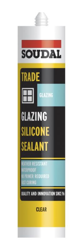 Soudal Trade Glazing Silicone Sealant Clear 300ml