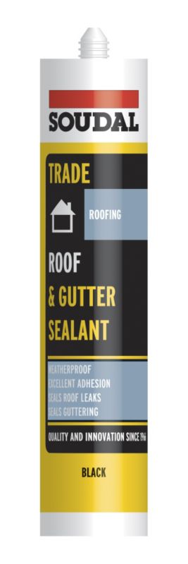 Soudal Trade Roof and Gutter Sealant Black 300ml