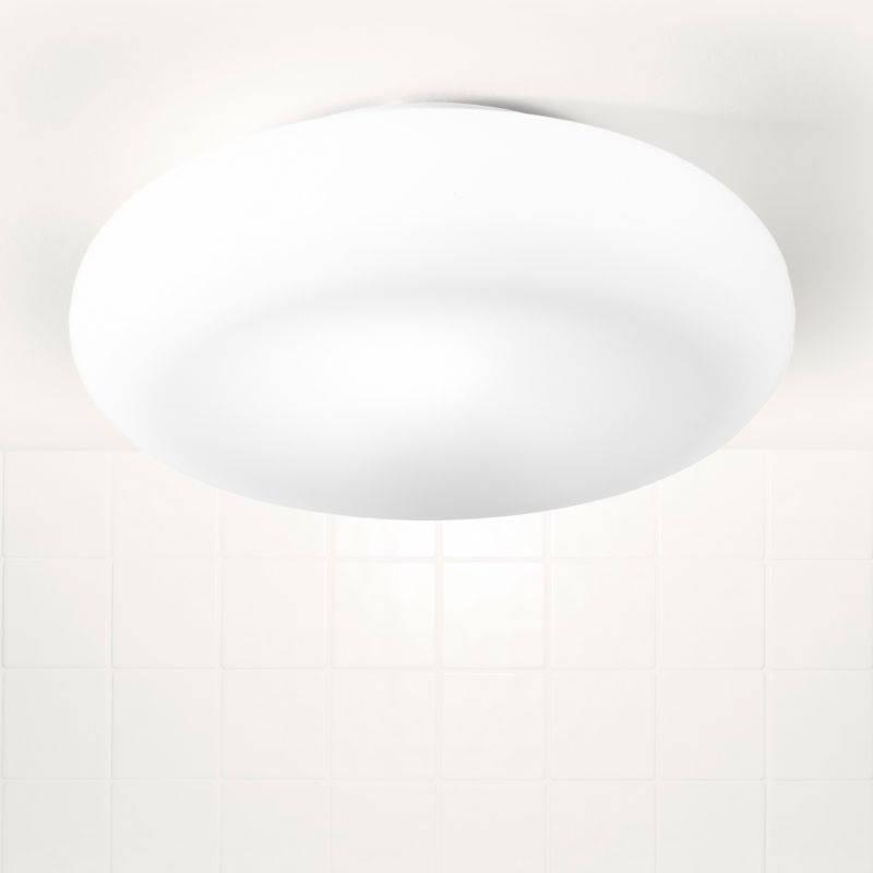 Massive Atoll Bathroom Light White Glass